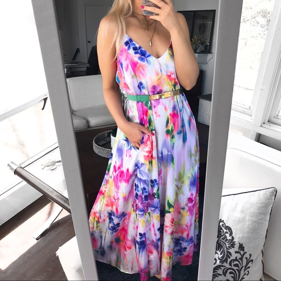 🌷 NICOLE MILLER NEW YORK MULTI FLORAL MAXI DRESS! - Picture 5 of 12